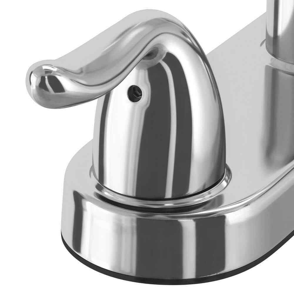 Glacier Bay Constructor Double-Handle Standard Kitchen Faucet in Polished Chrome
