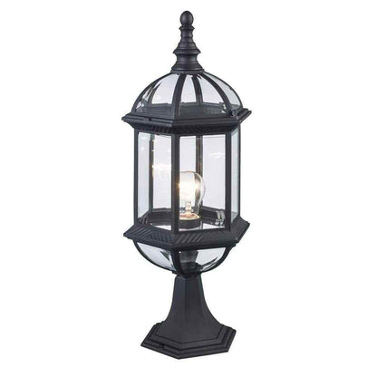 Bel Air Lighting Wentworth 1-Light Black Outdoor Lamp Post Lantern Mount