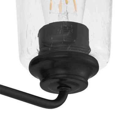 Hampton Bay Evangeline 23 in 3-Light Matte Black Farmhouse Bathroom Vanity Light