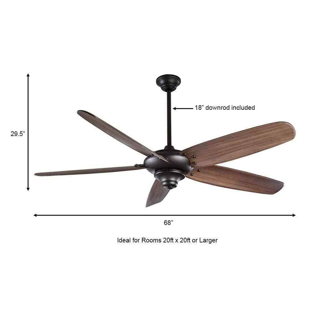 Home Decorators Altura II 68 in. Indoor Bronze Ceiling Fan Light Kit Adaptable