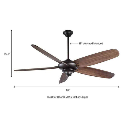 Home Decorators Altura II 68 in. Indoor Bronze Ceiling Fan Light Kit Adaptable