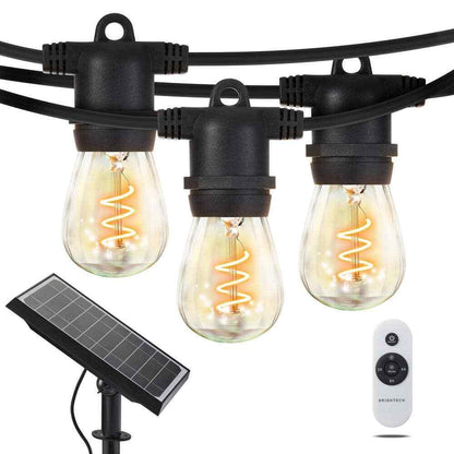 Brightech Ambience Pro 15-Light 48 ft. Outdoor Solar LED Edison String Light