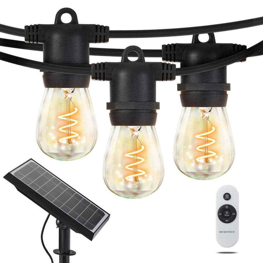 Brightech Ambience Pro 15-Light 48 ft. Outdoor Solar LED Edison String Light