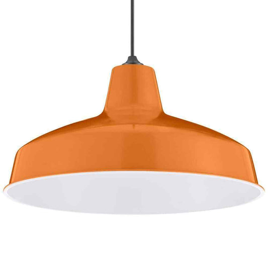 Hampton Bay 1-Light Orange Warehouse Pendant Light with Metal Shade AF-1032R/ORG