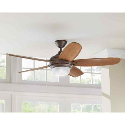 Home Decorators Breezemore 56 in. Indoor LED Mediterranean Bronze Ceiling Fan