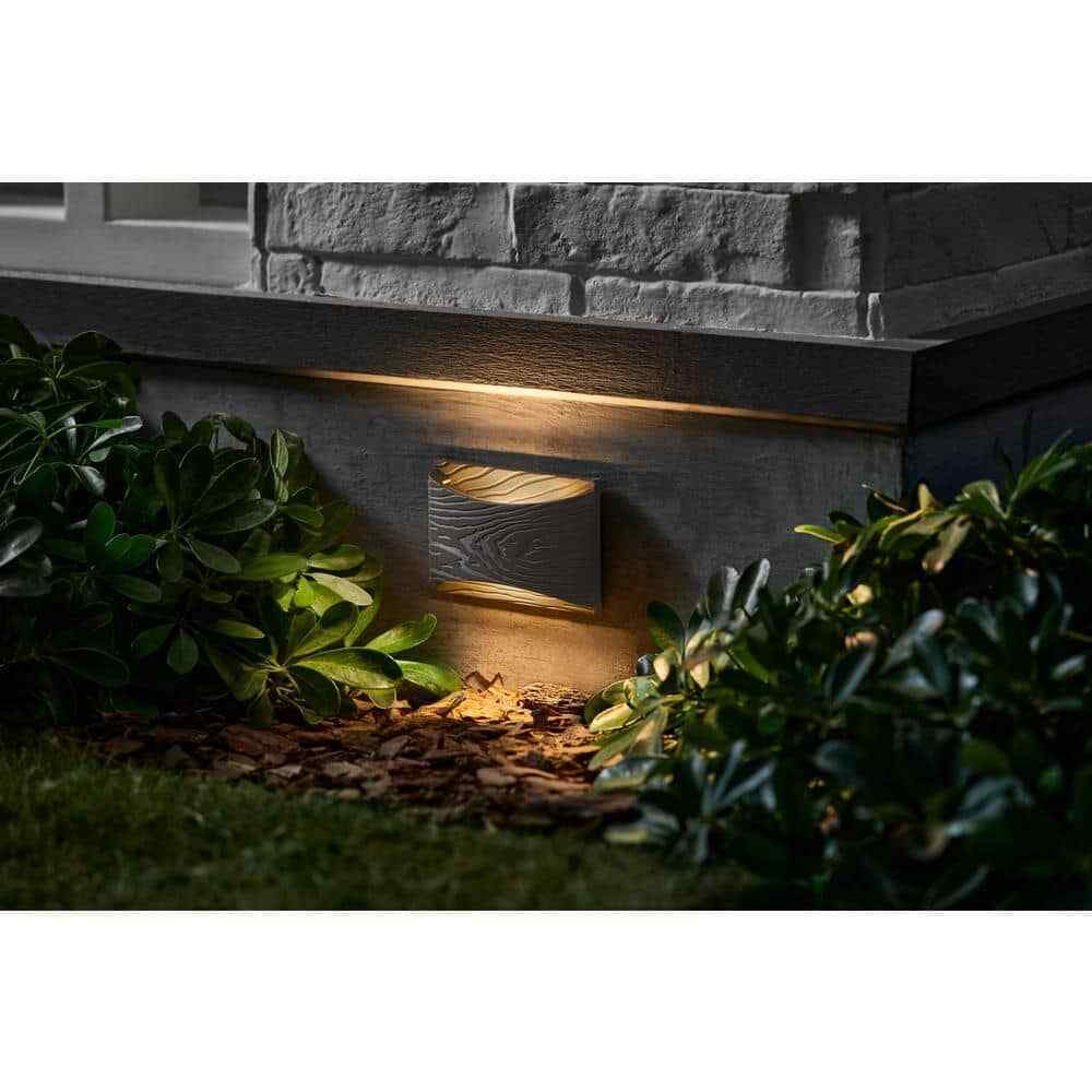 Hampton Bay Desoto Low Voltage Landscape Nantucket Gray Deck and Step Light