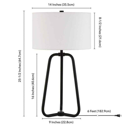 Meyer&Cross Marduk 25-1/2 in. Blackened Bronze Table Lamp TL0126