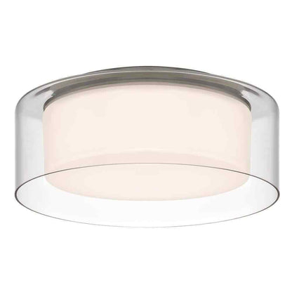 Denning 13 in. Brushed Nickel Smart Voice Controlled RGB LED Flush Mount
