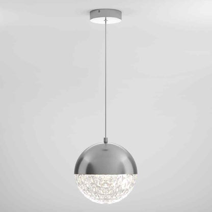 Artika Carat Ball 15-Watt Chrome LED Mini Pendant Light Fixture Kitchen Island