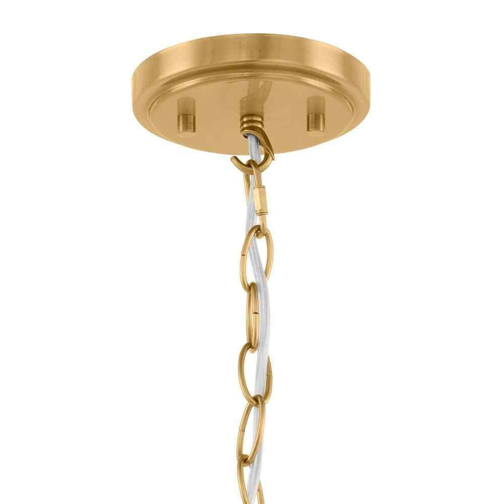 Home Decorators Florabelle Chandelier modern gold brass finish w/ glass shades