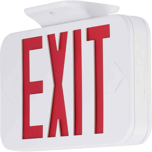 Progress Lighting 120-Volt White Integrated LED Exit Sign PETPE-UR-30