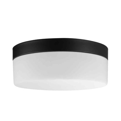 Globe Electric Mark 1-Light Black LED Integrated Flush Mount Ceiling Light