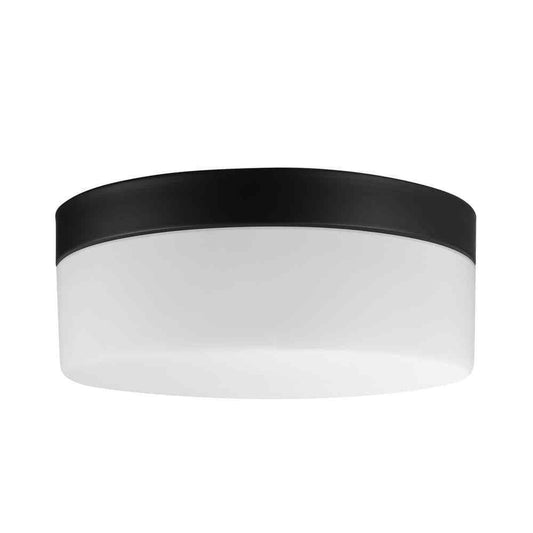 Globe Electric Mark 1-Light Black LED Integrated Flush Mount Ceiling Light