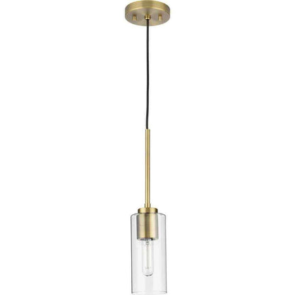 Progress Lighting Cofield 4 in. 1-Light Vintage Brass Transitional Pendant