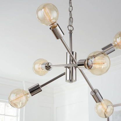 Home Decorators Collection Fife 6-Light Polished Nickel Sputnik Chandelier