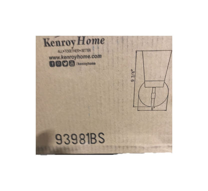Kenroy Home Delgado 5 in. Brushed Steel Sconce with Clear Glass Shade
