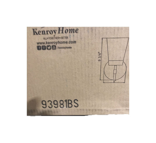 Kenroy Home Delgado 5 in. Brushed Steel Sconce with Clear Glass Shade