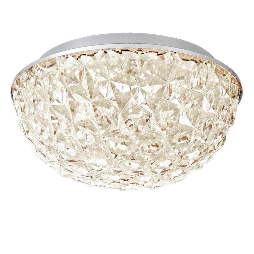 Home Decorators Ellis Place Chrome LED Round Flush Mount Modern Ceiling Light