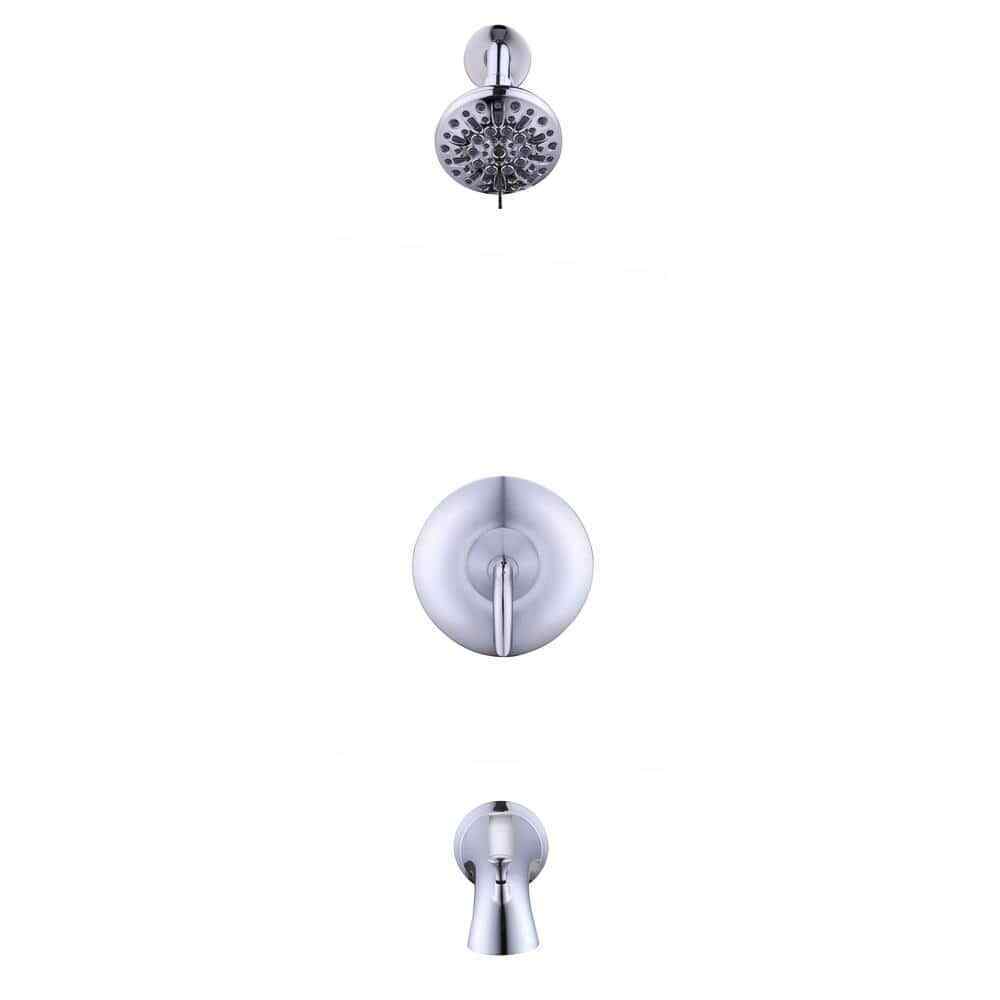 Glacier Bay Irena Single-Handle 6-Spray Tub and Shower Faucet in Polished Chrome