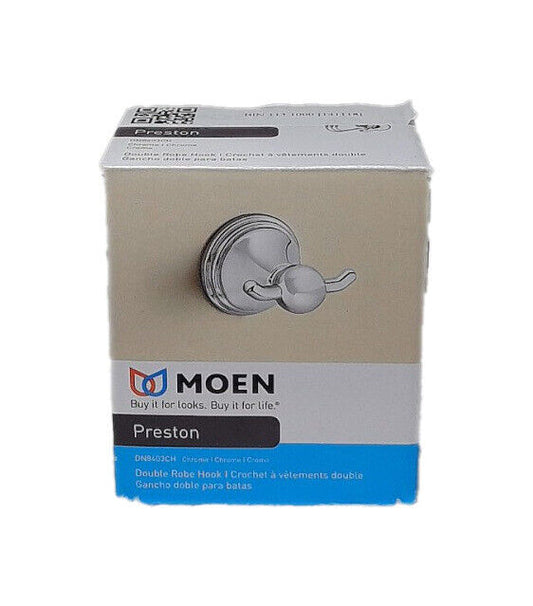 MOEN Preston Double Robe Hook in Chrome DN8403CH