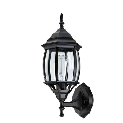 Hukoro 1-Light 16.85-in Matte Black Outdoor Wall Lantern Sconce F14491-WL-BK