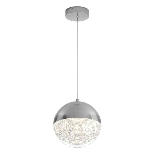 Artika Carat Ball 15-Watt Chrome LED Mini Pendant Light Fixture Kitchen Island