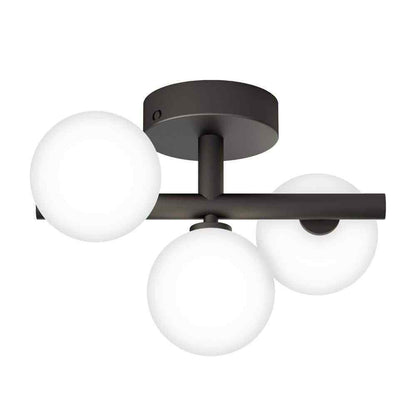 Artika Bloom 13 in 3-Light Black Selectable LED Modern Flush Mount Light Fixture