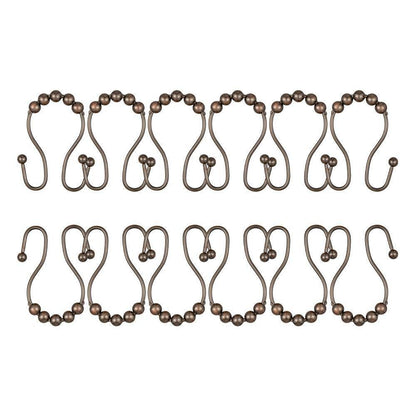 Utopia Alley Roller Ball Shower Curtain Rings  Bathroom Stainless Rubbed Bronze