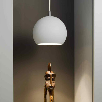 Eglo Petto 6 in. W x 59 in. H 1-Light White Mini Pendant Light with Metal Shade