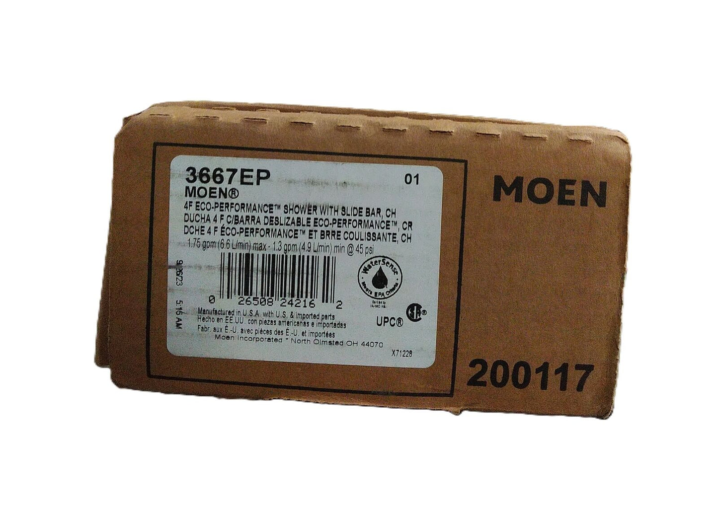 MOEN 4-Spray Eco-Performance Handheld Hand Shower with Slide Bar in Chrome