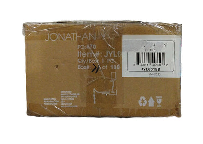 JONATHAN Y Arlo 22 in Gold Farmhouse Industrial Plug-In/Hardwired Iron LED Wall