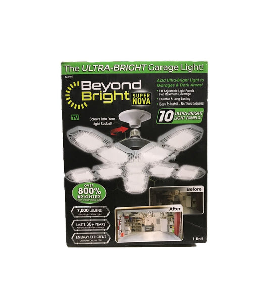 BEYOND BRIGHT 60-Watt Ultra Bright LED 6500K w/ 10 Adjustable Light Panels