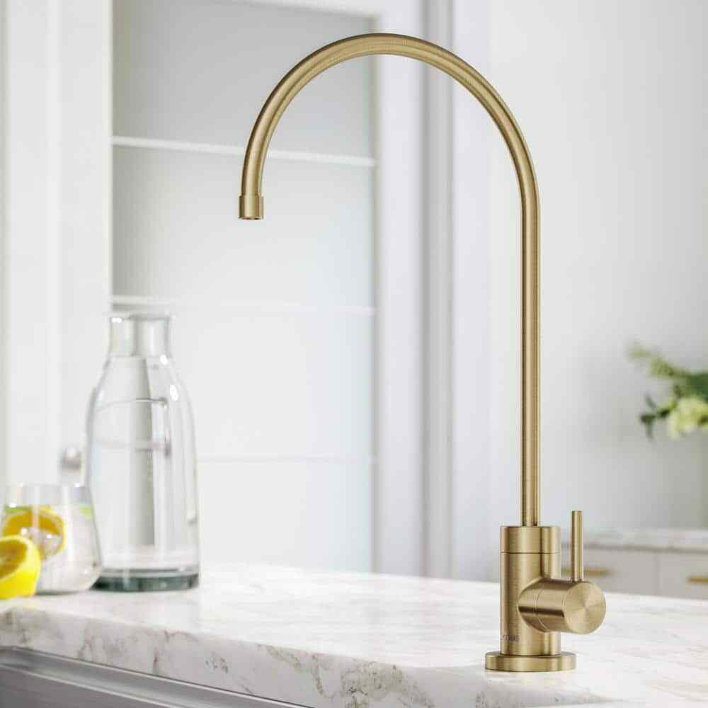 KRAUS Purita Single Handle Beverage Faucet in Spot Free Antique Champagne Bronze