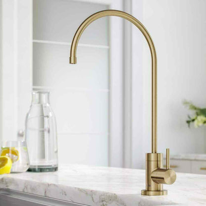 KRAUS Purita Single Handle Beverage Faucet in Spot Free Antique Champagne Bronze