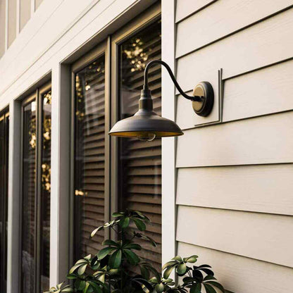 Home Decorators Bell Ridge 10 in. Black Lantern Outdoor Wall Sconce w/ 1-Light