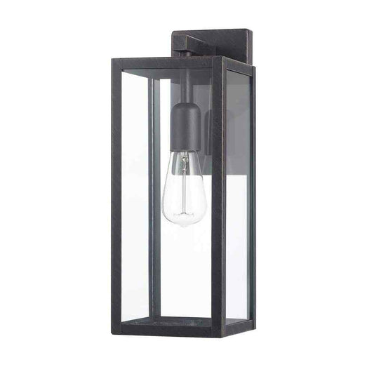 Globe Electric Bowery 1-Light Bronze Hardwired Outdoor Indoor Wall Lantern Sconc