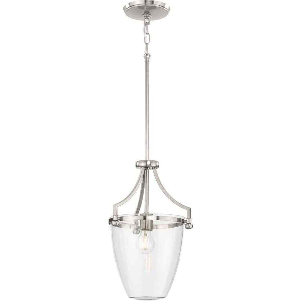 Progress Lighting Parkhurst Collection 1-Light Brushed Nickel Mini-Pendant