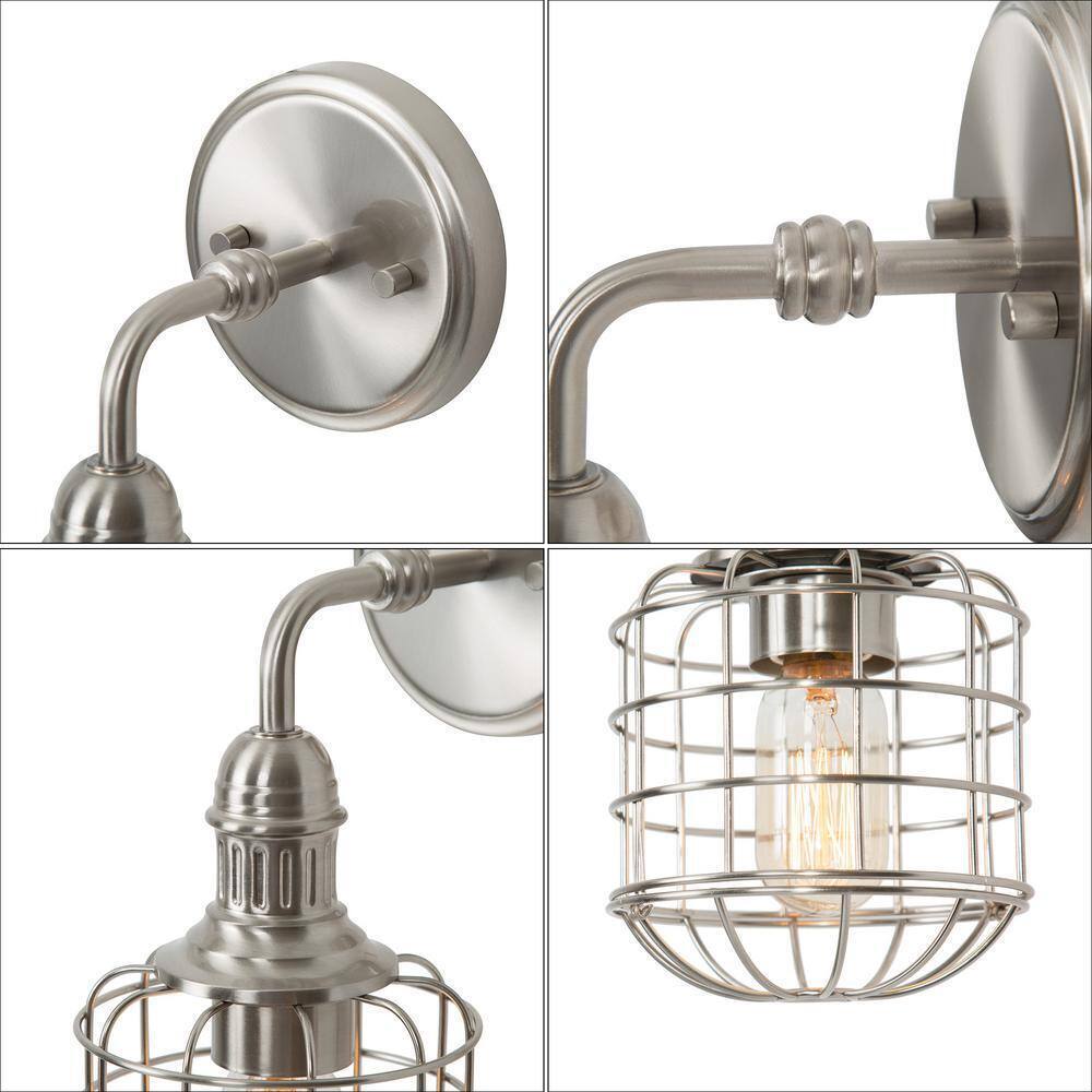 LNC Nickel Bathroom Vanity Light Nautical Wall Sconce