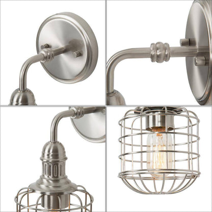 LNC Nickel Bathroom Vanity Light Nautical Wall Sconce