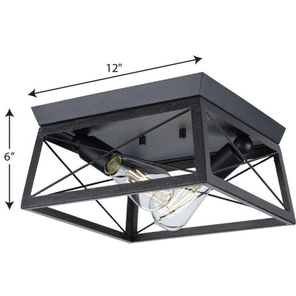 Progress Lighting Briarwood 2-Light Kitchen Farmhouse Ceiling Light Flush Mount
