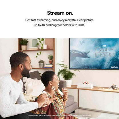 Google Chromecast with Google TV - Streaming Entertainment in 4K HDR - Snow