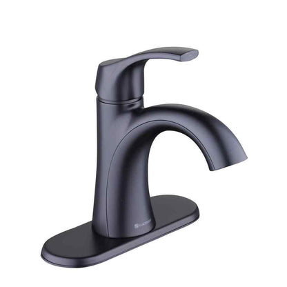 Glacier Bay Arnette Single Handle Single Hole Bathroom Faucet in Matte Black