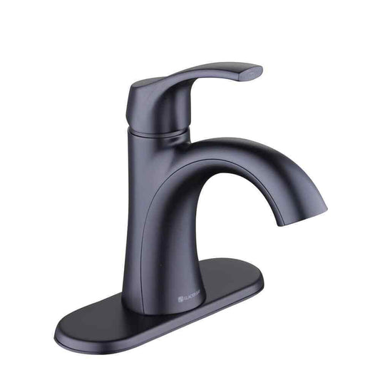 Glacier Bay Arnette Single Handle Single Hole Bathroom Faucet in Matte Black