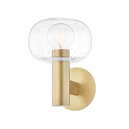 MITZI HUDSON VALLEY LIGHTING Harlow 1-Light Aged Brass Wall Sconce H4033101-AGB