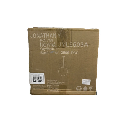 JONATHAN Y Luna 15.7 in. Woven Rattan Orb LED Pendant White JYL6503A