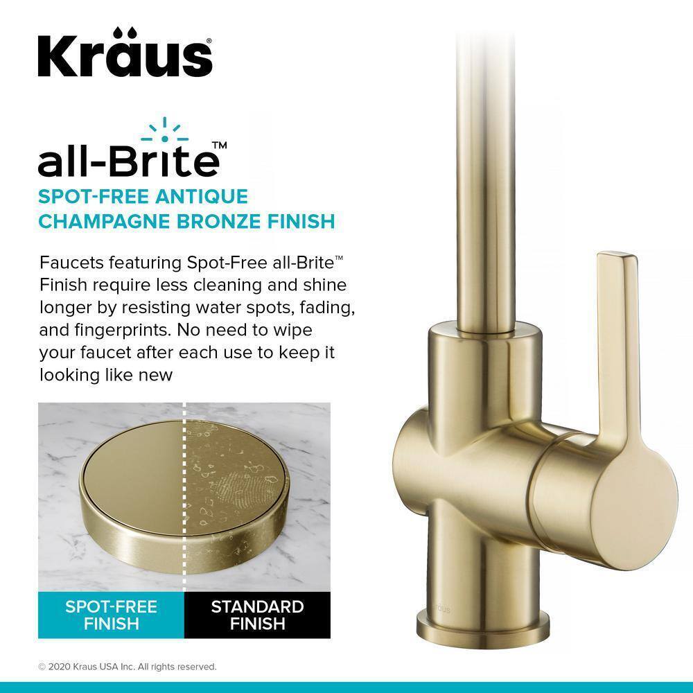 KRAUS Britt Single Handle Commercial Style Kitchen Faucet