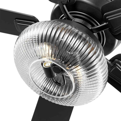 Home Decorators 52 in. Rimgate Indoor Matte Black LED Ceiling Fan w/ Remote