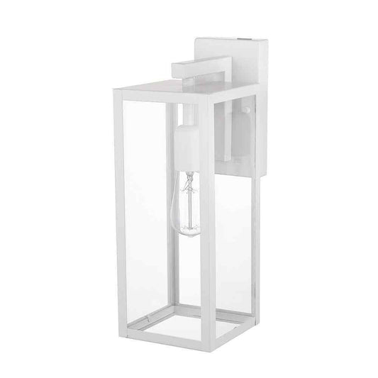 Globe Electric Bowery Matte White Farmhouse Indoor/Outdoor 1-Light Wall Sconce