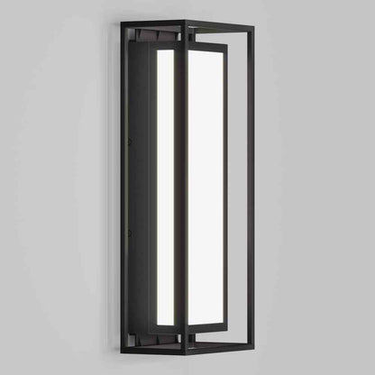 Artika Ghost Black Modern Integrated LED Outdoor Hardwired Light Lantern Sconce