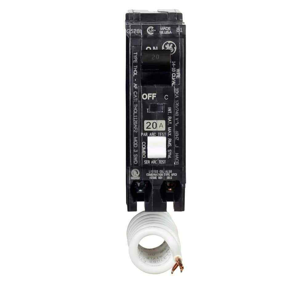 GE Q-Line 20 Amp 1 in. Single Pole Arc Fault Combination Circuit Breaker